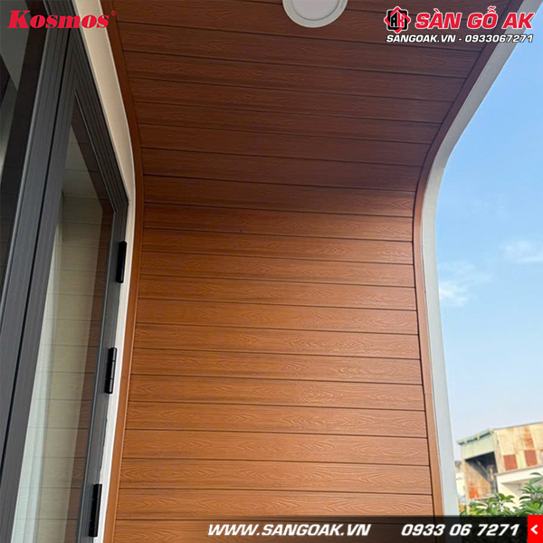 Tấm ốp gỗ nhựa ngoài trời ASA Kosmos OP113X16 Golden Teak